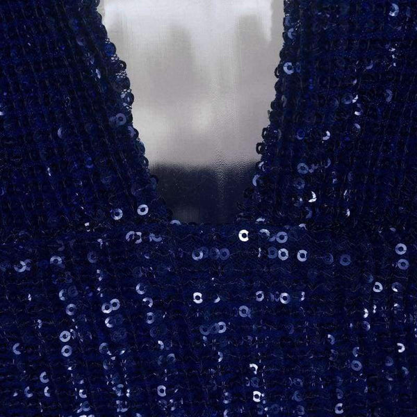 Planet Gates Black / L New Sequin Sexy Dress Women Deep V Sleeveless Long Split Party Dresses Backless Prom Maxi Dress Vestidos Verano 2018