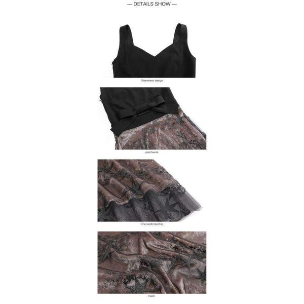 Planet Gates Black / L New Sexy Spaghetti Stap Backless Women Long Party Dress V Neck Mesh Embroidered Bowknot Dresses Bodycon Vestido 2018