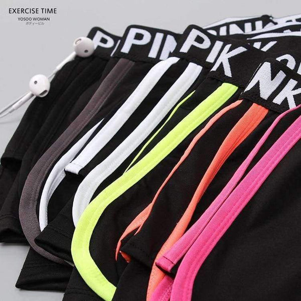 Planet Gates Black / L New Vs Secret Pink Letter Bra & Brief Shorts Lounge Underwear Work Out Fitness Wirekless Y-line Sexy Push Up  Bra Sets