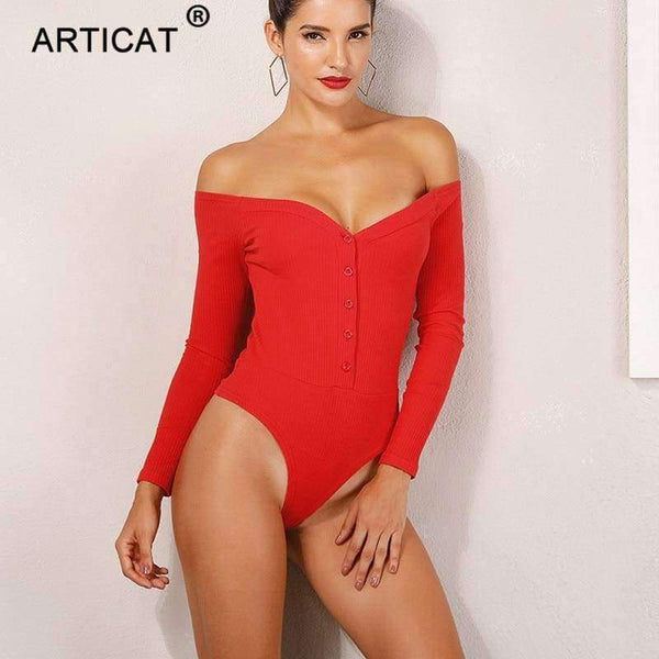 Planet Gates Black / L Off Shoulder Knitted Sexy Bodysuit Women 2018 Strapless Elastic Summer Top Bodycon Jumpsuit Rompers Casual Body Playsuit
