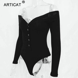 Planet Gates Black / L Off Shoulder Knitted Sexy Bodysuit Women 2018 Strapless Elastic Summer Top Bodycon Jumpsuit Rompers Casual Body Playsuit