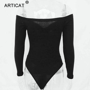 Planet Gates Black / L Off Shoulder Knitted Sexy Bodysuit Women 2018 Strapless Elastic Summer Top Bodycon Jumpsuit Rompers Casual Body Playsuit