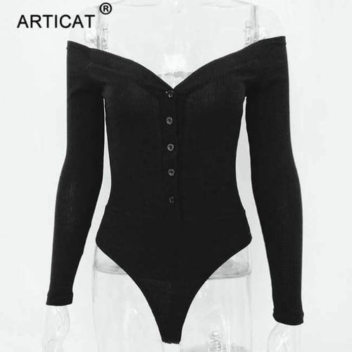 Planet Gates Black / L Off Shoulder Knitted Sexy Bodysuit Women 2018 Strapless Elastic Summer Top Bodycon Jumpsuit Rompers Casual Body Playsuit