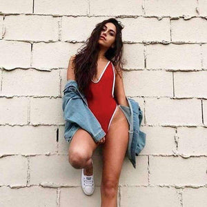 One Piece Swimsuit 2018 Sexy Swimwear Women High Waist Bathing Suit Backless Bodysuit Summer Beach Wear Feminina Biquini