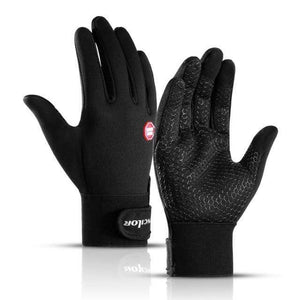 Planet Gates Black / L / Russian Federation Autumn And Winter Outdoor Sports Men And Women Waterproof Windproof Warm Gloves Riding Touch Screen Zipper Ski Full Finger Glove