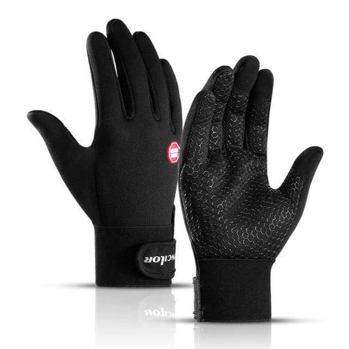 Planet Gates Black / L / Russian Federation Autumn And Winter Outdoor Sports Men And Women Waterproof Windproof Warm Gloves Riding Touch Screen Zipper Ski Full Finger Glove