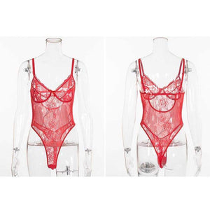 Planet Gates Black / L Sexy Bodysuit 2018 Autumn Women Shoulder Strap Bow Tie Floral Embroidery Hollow Out Lace Bodysuit Black White Romper