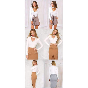 Planet Gates Black / L Sexy Bodysuits Women 2018 Halter Knitted Autumn Winter Black Slim Bodycon Jumpsuit Romper Womens V-Neck Jumpsuit Tops