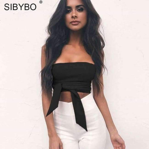 Planet Gates Black / L Shirt Camisole women Top 2018 Sexy Off Shoulder New fashion Party Slim Backless Women Crop Tops Blusa