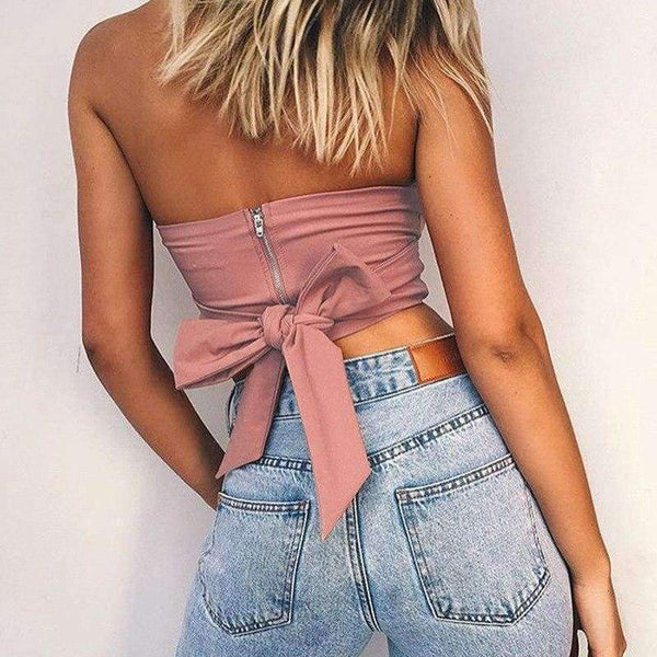 Planet Gates Black / L Shirt Camisole women Top 2018 Sexy Off Shoulder New fashion Party Slim Backless Women Crop Tops Blusa