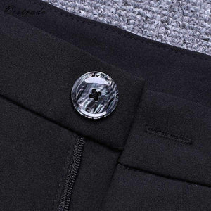 Planet Gates Black / L Summer Runway New Fashion Deep-v neck Elegant Formal White Evening Pant Suits for Women Suits 2 Pieces Set