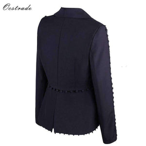 Planet Gates Black / L Summer Runway New Fashion Deep-v neck Elegant Formal White Evening Pant Suits for Women Suits 2 Pieces Set