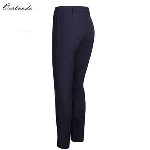 Planet Gates Black / L Summer Runway New Fashion Deep-v neck Elegant Formal White Evening Pant Suits for Women Suits 2 Pieces Set