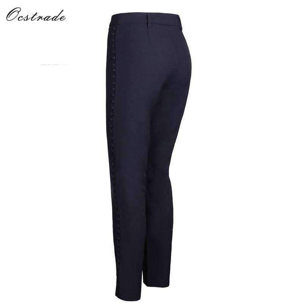 Planet Gates Black / L Summer Runway New Fashion Deep-v neck Elegant Formal White Evening Pant Suits for Women Suits 2 Pieces Set