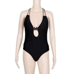 Planet Gates Black / L Summer women swimwear One-Piece Backless Deep-V sling womens swimwear swimwear women brazilia maillot de bain JL 10