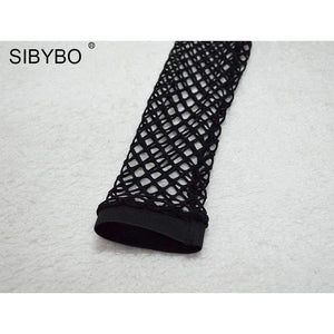 Planet Gates Black / L Two Piece Sexy Black Mesh Bodysuit Women 2018 See Through Slim Bodycon Jumpsuit Summer Rompers Women combishort femme ete