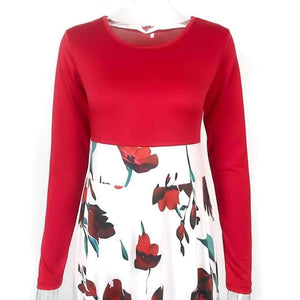 Planet Gates black / L VITIANA Women Maxi Long Floor Length Dress Female 2018 Autumn Long Sleeve Pink Floral Print High Waist Elegant Party Dresses