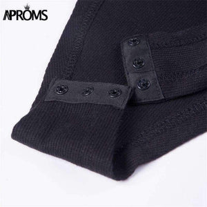 Planet Gates Black / L White Square Neck Knitted Bodysuit Women Sexy Long Sleeve Ribbed Slim Fit Bodysuit Streetwear Jumpsuit for women Top 2018