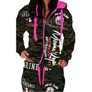 Planet Gates Black / L Women 2 piece Set tracksuit set women outfit Hooded Sweatshirt with trousers printing zipper track suit set femme