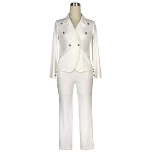 Planet Gates black / L Women 2 two Piece Set Blazer+long pant Suits female coat jacket suit elegant casual fashion bodycon outfit