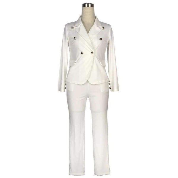 Planet Gates black / L Women 2 two Piece Set Blazer+long pant Suits female coat jacket suit elegant casual fashion bodycon outfit