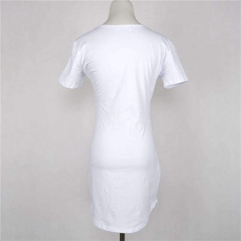 Planet Gates Black / L Women's Tops Long Style T shirt Causal Loose Split Solid Woment Tops Summer Ladies Girls T-shirt Tee Women