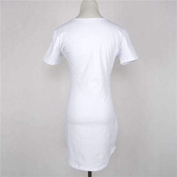 Planet Gates Black / L Women's Tops Long Style T shirt Causal Loose Split Solid Woment Tops Summer Ladies Girls T-shirt Tee Women