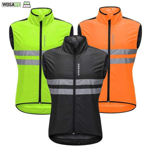 Planet Gates Black / L WOSAWE High Visibility Cycling Vest Safety Reflective Vest Night Riding Protect Jacket Pocket Breathable Motorcycle Bicycle Vest