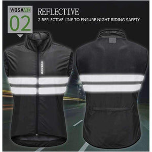 Planet Gates Black / L WOSAWE High Visibility Cycling Vest Safety Reflective Vest Night Riding Protect Jacket Pocket Breathable Motorcycle Bicycle Vest