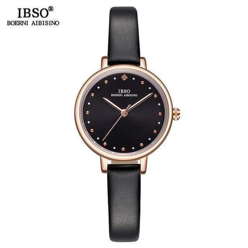 Planet Gates Black Ladies Quartz Watch Leather Strap Montre Femme Fashion Women Wrist Watches Relogio Feminino Female Clock