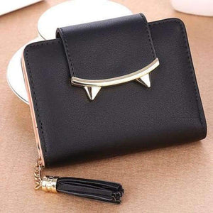 Planet Gates Black Lady Coin Purse Cute Cat Animal Mini Wallet Women Clutch Money Bags Female Purses Cards ID Holder Tassel Zipper Hasp Wallets Bag
