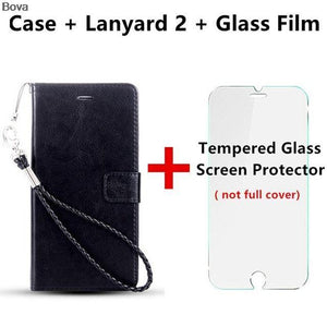 Planet Gates Black Lanyard2 Film Huawei honor 5X card holder cover case for Huawei Honor 5X leather phone case ultra thin wallet flip cover