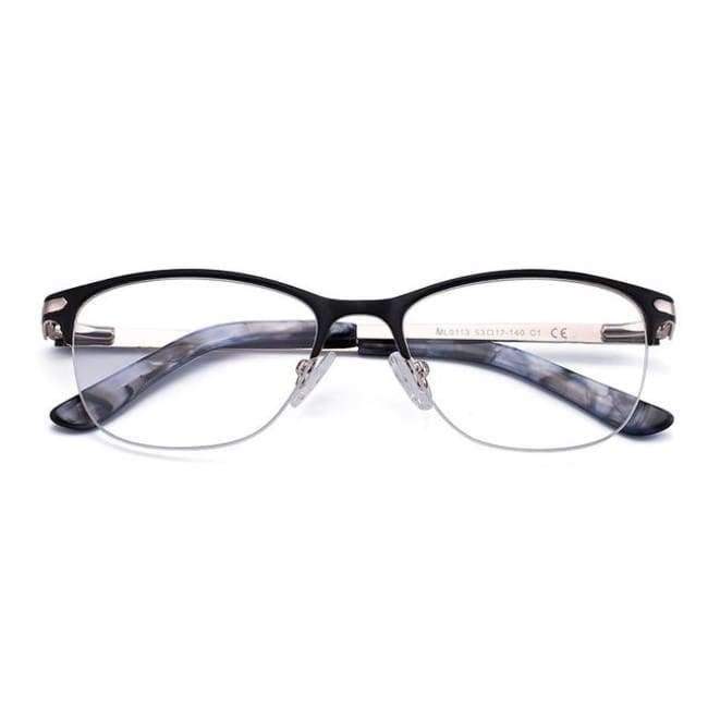 Planet Gates Black LAO YE HUI Black Spectacle Frame Alloy Glasses frame Clear Lens Women Brand Eyewear optical frames transparent Temples  ML0113