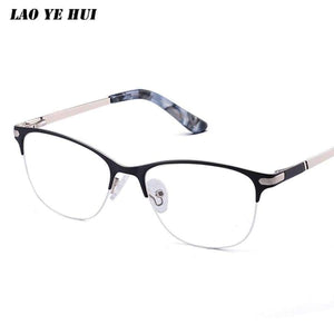 Planet Gates Black LAO YE HUI Black Spectacle Frame Alloy Glasses frame Clear Lens Women Brand Eyewear optical frames transparent Temples  ML0113