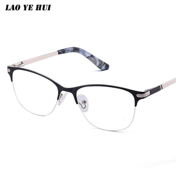 Planet Gates Black LAO YE HUI Black Spectacle Frame Alloy Glasses frame Clear Lens Women Brand Eyewear optical frames transparent Temples  ML0113