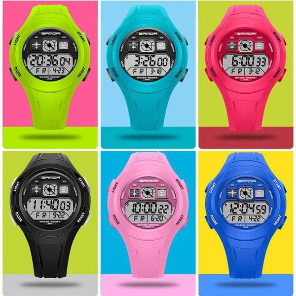 Planet Gates Black LED Digital Children Watch Kids Watches Girls Boys Clock Child Sport Wrist Watch Electronic for Girl Boy Surprise Gift