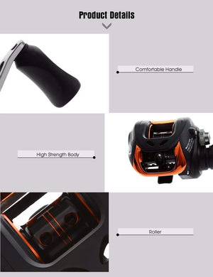 Planet Gates Black / Left Hand / United States 10+1BB Left Right Hand Baitcasting Fishing Reel 6.3:1 Bait Casting Fishing Wheel With Magnetic Brake Carp Carretilha Pesca AF103