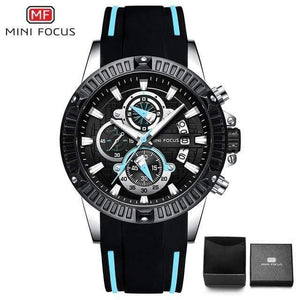 Planet Gates black Light blue Men's Wristwatch Quartz Watch Men Waterproof Silicone Sport Wrist Watches Men Luxury Brand Relogio Masculino