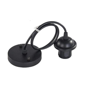 Příslušenství pro osvětlení Planet Gates Black s černou stříbrnou objímkou E27, oblíbenou pro dekorativní objímky hotelových lamp.