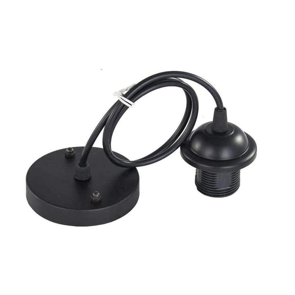 Příslušenství pro osvětlení Planet Gates Black s černou stříbrnou objímkou E27, oblíbenou pro dekorativní objímky hotelových lamp.