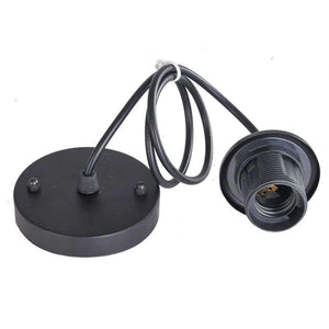 Příslušenství pro osvětlení Planet Gates Black s černou stříbrnou objímkou E27, oblíbenou pro dekorativní objímky hotelových lamp.