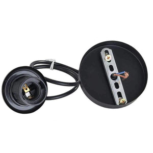 Příslušenství pro osvětlení Planet Gates Black s černou stříbrnou objímkou E27, oblíbenou pro dekorativní objímky hotelových lamp.