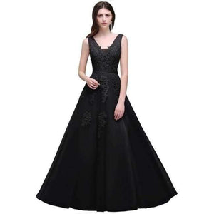 Planet Gates Black Long / 6 Long Short Evening Dress Long Tulle Lace Formal gown Backless evening dresses prom dresses robe de soiree 2018