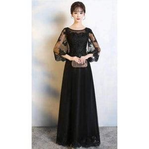 Planet Gates black long / 6 New Black Cocktail Dresses Above Knee Lace Butterfly Half Sleeve Elegant cocktail Party Gown Vestidos De Novia