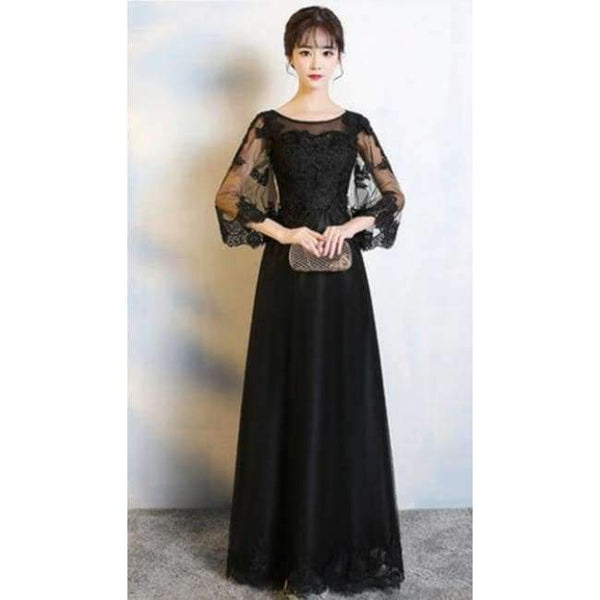 Planet Gates black long / 6 New Black Cocktail Dresses Above Knee Lace Butterfly Half Sleeve Elegant cocktail Party Gown Vestidos De Novia