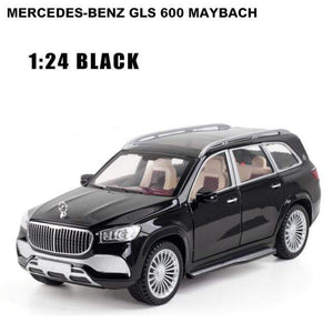 Planet Gates black Luxury 1:24 Alloy Model Car Mercedes-Benz Gls 600 Maybach Miniature Diecast Metal Vehicle Collection Display Gift for Children
