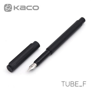 Planet Gates Black Luxury Black Fountain Pen Set 0.5mm F Nib Steel Ink Pens for Simple Business Gift Free Shipping
