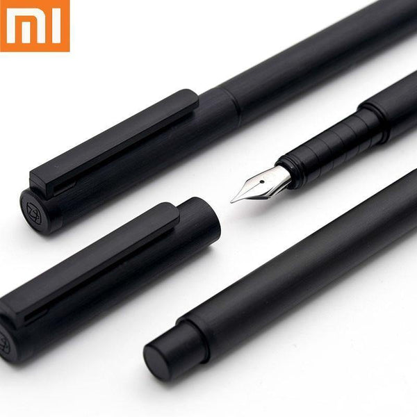 Planet Gates Black Luxury Black Fountain Pen Set 0.5mm F Nib Steel Ink Pens for Simple Business Gift Free Shipping