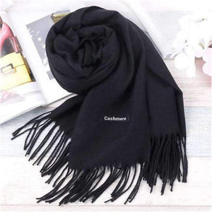 Planet Gates Black Luxury Brand Scarf Unisex 2018 Female Male Best Quality Wool Cashmere Scarf Pashmina Tassels Women Men Wrap Shawl S-11