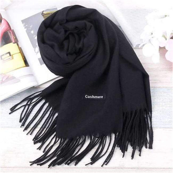 Planet Gates Black Luxury Brand Scarf Unisex 2018 Female Male Best Quality Wool Cashmere Scarf Pashmina Tassels Women Men Wrap Shawl S-11